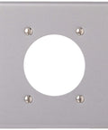 Two-Gang Flush Mount 2.15 Inch Device Receptacle Wall Plate Built to Last, Standard Size, Aluminum Steel Construction