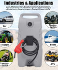 14 Gallon Portable Diesel Fuel Tank On Wheels With Siphon Pump And 10 Ft Hose, Rugged UV Resistant Plastic Caddy For Cars, Lawn Mowers, ATVs And Boats