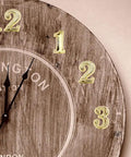 Clock face with gold numerals from Easy Diy Clock Numeral Kit Three Sets Replacement Dial Numbers For Wall Clocks With Arabic Numerals.