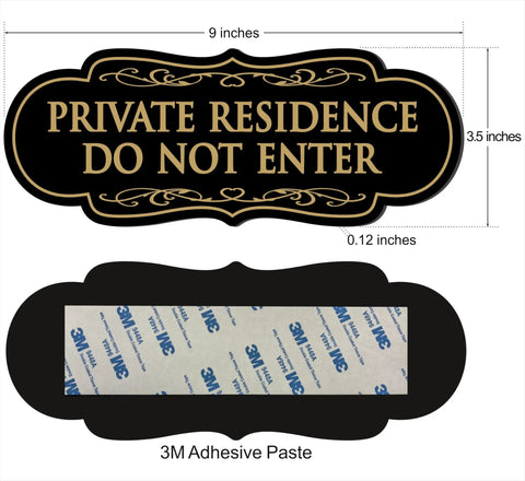 Do Not Enter Sign For Private Residence No Trespassing Keep Out Durable Acrylic Safety Sign Self Adhesive Quick Install