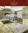 Granite kitchen countertop protected by Water Based Sealer Spray For Granite Marble Travertine And Natural Stone Countertops 24 Fl Oz 1 Pack