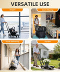 No Assembly Folding Hand Truck Dolly Cart With 440 Lb Capacity used in airport, dorm, trash delivery, and garden