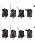 12 SPDT Micro Limit Switch Snap Action 3 Pin For Electronics And Automation Gear 15A 250V DC V15 series shown in a set