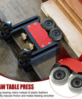 Premium Bearing Roller Featherboards Offer Dead Nuts Kickback Control Sweet Thin Rip Jig and Dependable Table Saw Guide For Router Table Fence Custom Carpentry with smooth rolling design.
