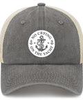 Gray Casual Dope Hat For Men - Everyday Cotton Baseball Cap with "No Crying On The Yacht" patch, adjustable fit for sports and travel