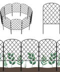 10 Pack Decorative Garden Fence Panels, 24 Inch High, 10 Feet Long When Connected, Rustproof Metal Wire Border Edging Fencing