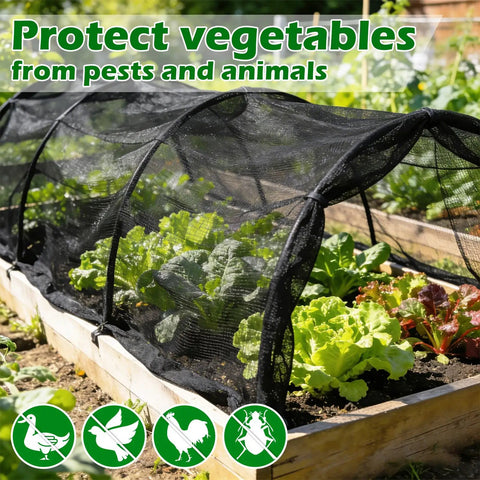 Stronger Beefy Garden Mesh Netting For Plants Vegetables Fruits And Flowers Heavy Duty 10x20 Ft Black PPT Nano Bug Bird Net Screen