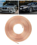 3/16 Inch Copper Plated Brake Line Tubing 25 Foot Flexible Coil Roll With 0.028 Inch Wall Durable For Hydraulic Braking Fuel System