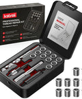 M12x1.75 Thread Repair Kit With 10 Solid 304 Stainless Steel Inserts For Stripped Internal Threads In Engines Cars ATVs UTVs And Motorcycles Fix Busted Threads And Keep Fasteners Tight. case with drill, tap and inserts