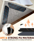 24 Piece Rug Gripper Set Non Slip Carpet Tape Reusable Rug Tape Anti Curling Rug Pads For Hardwood And Tile Floors