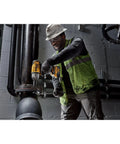Worker using 20V Max Cordless Impact Wrench With Hog Ring Anvil, Brushless High Torque Half Inch, Four Modes And Variable Speed Trigger
