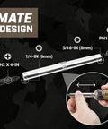 Built Tough Multi Bit Screwdriver Featuring Double Sided Magnetized Tips And Ergonomic MOA Grip with 6-in-1 design showing bits.