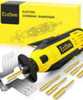 Front view of a Handheld Electric Chainsaw Sharpener Kit With 6 Titanium Coated Diamond Bits For On The Bar Sharpening, No Chain Removal Needed