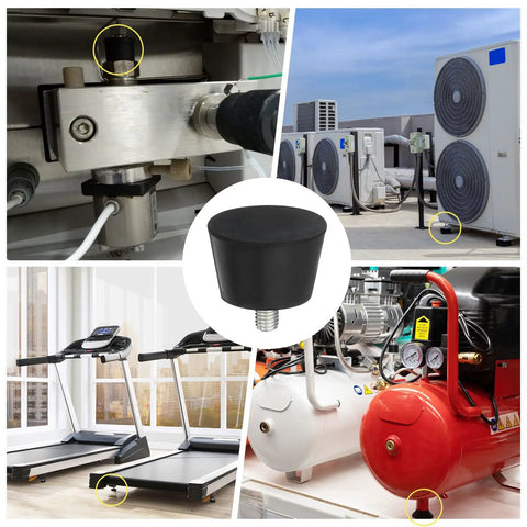 Dope Adjustable Rubber Furniture Feet Set Of 4 With M8 12mm Studs used on various machines for stability and noise reduction.