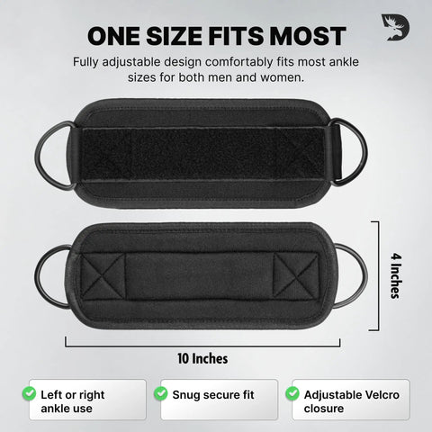 Premium Ankle Strap For Cable Machines With Ultra Thick 8mm Padding For Dope Comfort During Kickbacks Glute Workouts Leg Extensions Curls Hip Abductors Perfect For Men And Women, adjustable size with Velcro closure