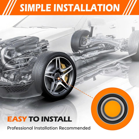 Front Wheel Bearing Front Left Or Right Replacement For Ford C Max 2013 2018 Escape showing installation illustration