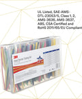 Heat Shrink Tubing Assortment Kit FP-301 With 133 Color Tubes in transparent case, ideal for electrical insulation.