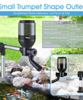 No Sweat Automatic Pond Fish Feeder With LCD Control And Spacious 5.5L Capacity Runs On DC 12V, features trumpet outlet for efficient feeding.