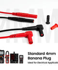 23 Piece Multimeter Test Lead Kit With Replaceable Probes, Alligator Clips, Test Hooks, Flexible Wires, 4mm Banana Plugs