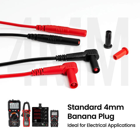 23 Piece Multimeter Test Lead Kit With Replaceable Probes, Alligator Clips, Test Hooks, Flexible Wires, 4mm Banana Plugs