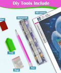 5D Diamond Painting Kit For Adults Bookshelf Diamond Art For Beginners Fun Relaxing DIY Full Round Drill Paint By Diamonds Dot Gem Art
