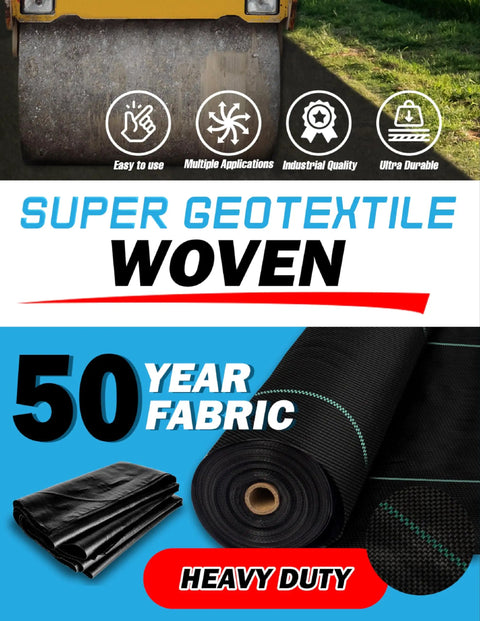 Heavy Duty Geotextile Fabric For Driveway Stabilization And Rock Solid Road Base Reinforcement Woven Polypropylene roll and folded fabric