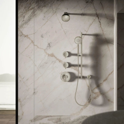 Purist Single Function Showerhead 2.5 GPM With High Pressure 66 Nozzles Delivers Focused Coverage And Big Drops In Vibrant Brushed Nickel Finish
