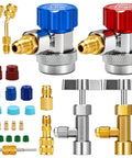 AC R134a Quick Connect Adapter Kit With R134a And R410a Adapters Can Tap Tank Connector Valve Core Remover Leaks Proof One Click Fit