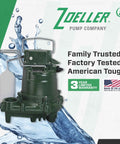 Mighty Mate Submersible Sump Pump 0.3 HP Cast Iron Body With 9 Foot Cord Vertical Float 1.5 Inch Discharge Factory Tested