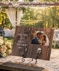 Top Tier Wooden Picture Frame For Wedding Unity Ceremony With Sweet Retro Love Locks And Keys Fits 4X6 Photos Dope Romantic Keepsake Gonna Last Forever Engagement Gift displayed outdoors with couple's photo.
