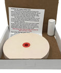 Leather Honing Wheel For 6 Inch Bench Grinders And Polishers, Durable Stacked Leather Buff Wheel 3/4 Inch Thick in box