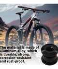 Mountain bike with Five Pack M8 Chainring Bolts 7075 Aluminum Alloy CNC Nuts For MTB Road BMX Crankset, shown in black