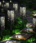 Solar Powered Pathway Lights Outdoor 10 Pack Waterproof LED Landscape Warm White For Patio Walkways Backyard Decor Energizing Garden Lighting With Auto On Off And Weatherproof Construction No Fuss Install lighting pathway at night