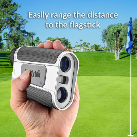 Handheld Golf Laser Rangefinder With Slope Compensation And Pin Flag Validation To Lock Down Precise Yardages On The Links For A Straight Shooting Round That Flows Smoothly