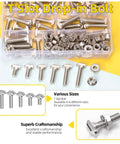 40 Series M8 T Slot Drop In Bolts Set With Hammer Head Pro Grade M8x16mm-M8x40mm Flange Nut for Aluminum Extrusion 60 Piece Kit
