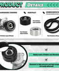 Nissan 3 5L V6 Serpentine Drive Belt Tensioner Kit With Pulley For Altima 2007 2012 Maxima 2009 2015 Murano 2009 2014 Replacement 39155 36356 36357 K070669 DIY Friendly aluminum tensioner, idler pulleys, and serpentine belt