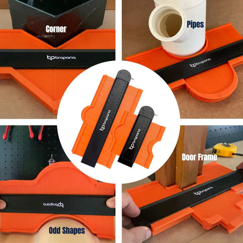 Locking Contour Gauge Set 10 Inch And 5 Inch Profile Duplicator Tool used for corners, pipes, door frames, and odd shapes
