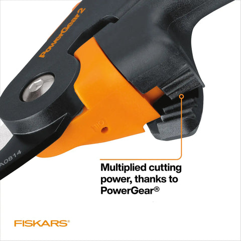 Close-up of PowerGear2 Pruning Shears With Rolling Handle For Effortless Pruning Three Quarters Inch Cut Capacity Bypass Pruner