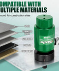 Fifteen Ton Heavy Duty Hydraulic Knockout Punch Kit One Half Inch To Four Inch Type D Punch And Die Set, green hydraulic punch tool with material compatibility chart.