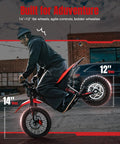 Off Road Electric Dirt Bike For Teens And Adults With A 2600W Peak Motor and Fat Tires, Urban Riding Scene