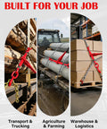 Ratchet Chain Binders For Three Eighths And One Half Inch Chain, 9,400 Lb WLL securing loads on trucks and trailers