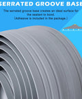 10 Foot Universal Garage Door Bottom Threshold Seal Strip With Adhesive No Sweat Weatherproof Rubber DIY Gap Sealing Dustproof Insulation And Energy Saving Replacement Gray