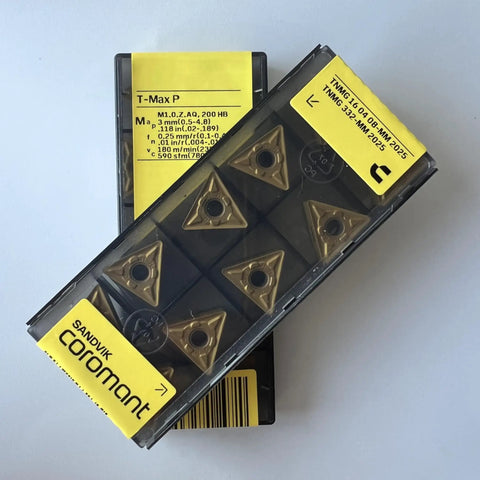Boss Grade 160408-MM Turning Inserts T Max P For CNC Milling Box Of 10 precision carbide inserts in clear packaging