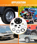 Application of Two Set 3500lb Trailer Hub Kit Five Lug 4.5 Inch For 1-1/16 Inch To 1-3/8 Inch Tapered Axles