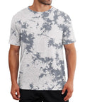 Shoulder Surgery Shirt For Men With Easy Snap Front And Side Openings, Ultra Soft Knit Fabric, Short Sleeve, abstract pattern