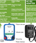 All In One Beefed Up Electric Fence Kit with AC DC adapter, energizer, and specs for livestock control