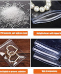 Clear Jewelry Zipper Bags For Packaging Rings And Earrings, Anti Tarnish And Waterproof, Transparent Poly Pouches