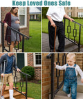 Real Steel Wrought Iron Handrail For Outdoor Steps Heavy Galvanized Vertical Railing assisting diverse users safely.
