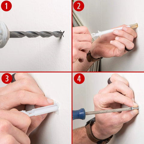 Installation steps for SnapToggle Be Toggle Anchor Zinc Plated Steel Channel For 3/8 To 2-1/2 Grip Range In Hollow Walls For 5/16-18 UNC Fasteners.