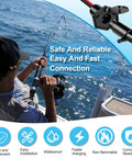 Man fishing on a boat with Waterproof Trolling Motor Plug And Receptacle Kit 12V 24V 48V 8 Gauge 2 Wire Quick Connect installed.